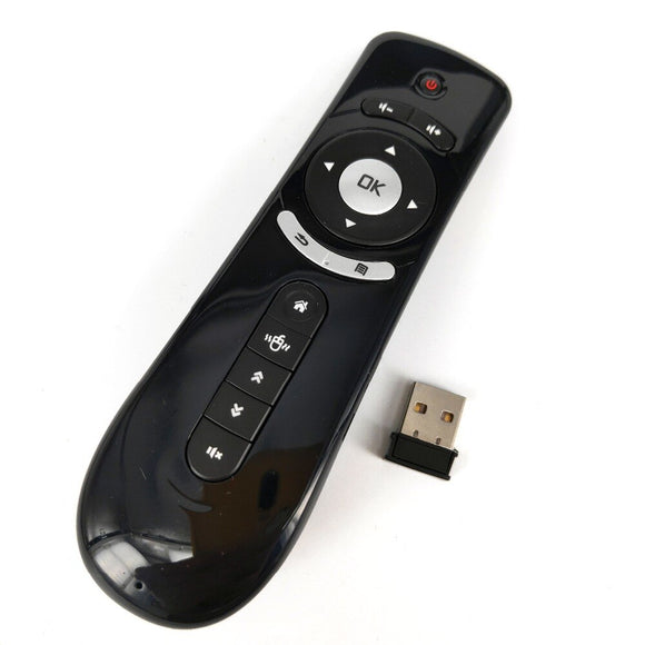 2.4GHz Fly Air Mouse T2 Wireless 3D Gyro Motion Stick IR Mini Remote Control for PC Smart TV Set-top-box