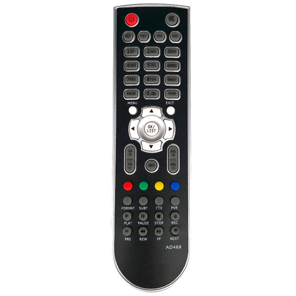 New Replacement FOR SAT COM TV/R Remote Control AD468 Fernbedienung