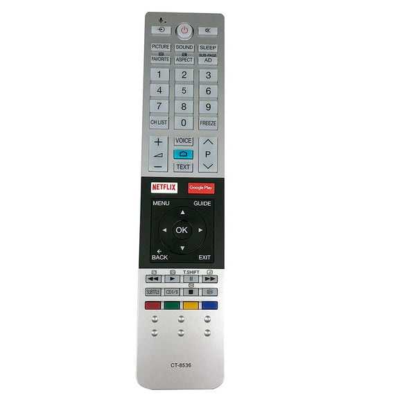 New Original CT-8536 Remote Control for Toshiba TV with Netflix Google Play Key