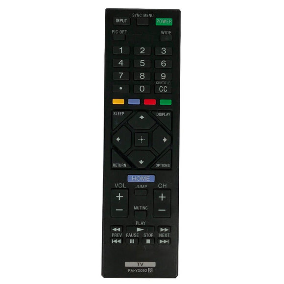 Used Remote Control RM-YD092 for Sony LCD HDTV TV KDL-24R400A KDL-32R400A KDL-32R300B KDL-32R420B KDL-32R421A KDL-32R300C