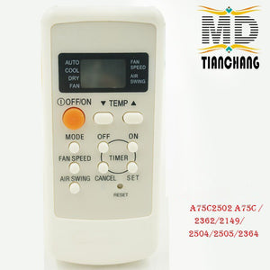 Air Conditioner Remote Control For   A75C2502 A75C/ 2362/2149/2504/2505/2364 universal remote control free shipping